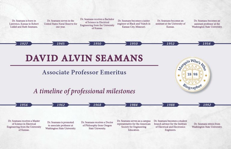 David Seamans Professional Milestones